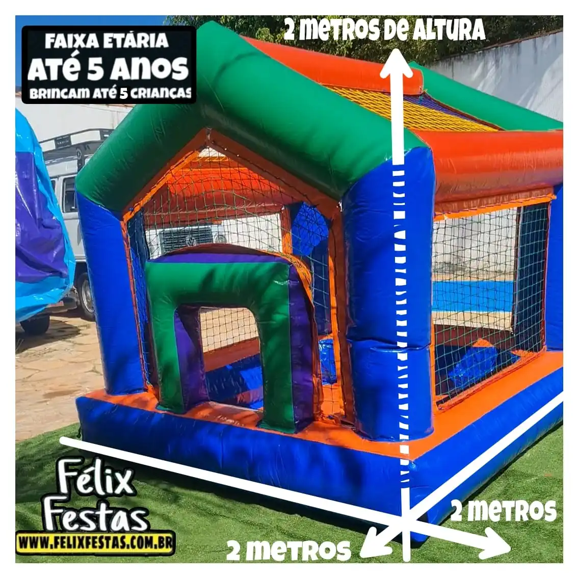 Casa de Bolinhas Inflável 2x2 no DF